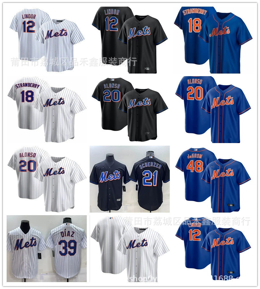 Форма New York Mets Пет-Алонсо Линдор, бейсбольная майка New York Mets