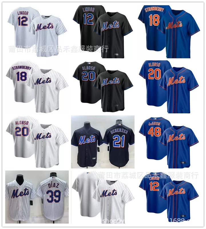 Форма New York Mets Пет-Алонсо Линдор, бейсбольная майка New York Mets
