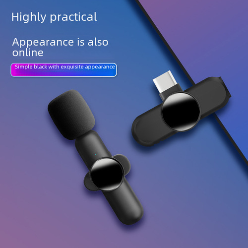 Wireless Lavalier Microphone K3 Intelligent Noise Reduction, Dual-Use Mini and Compact Wireless Microphone, Live Streaming Bestseller