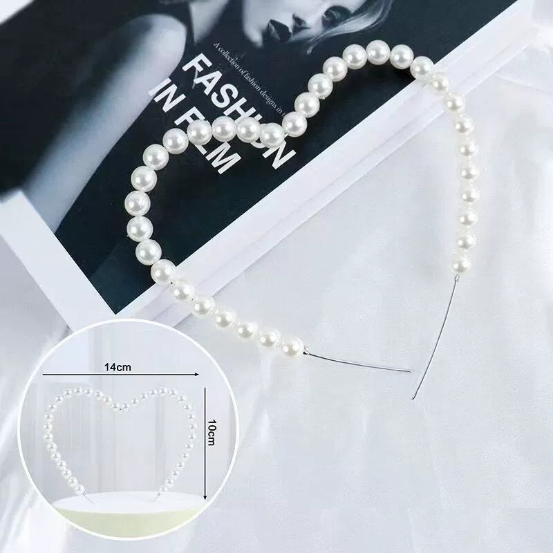 Decorations handmade from pearl with bow, chain with beads, wholesale, bouquet