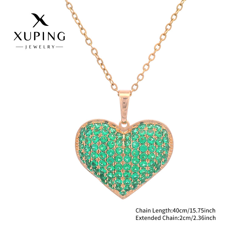 Xuping nueva aleación de cobre galvanizado verde amor colgante estilo estilo europeo y americano colgante de joyas artificiales