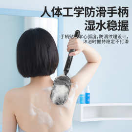 硅胶洗澡刷双面浴刷搓澡神器家用长柄沐浴刷搓背多边形按摩洗澡刷