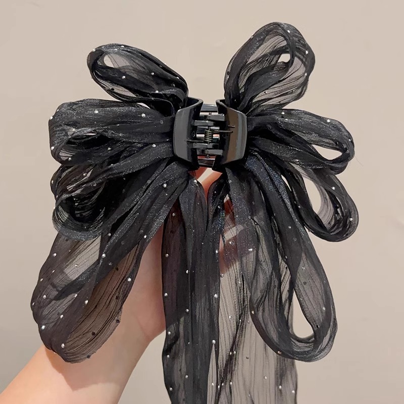 Otoño y invierno super fairy arco princesa cabeza agarrar clip de cabeza mujer detrás de la cabeza clip cuadrado muestra cara pequeña clip de pelo adornamiento de cabeza clip de pelo