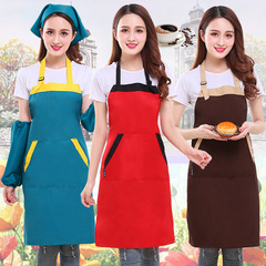 廣告圍裙定 制logo廚房廚師 成人工作服定 做印字服務員圍腰掛脖