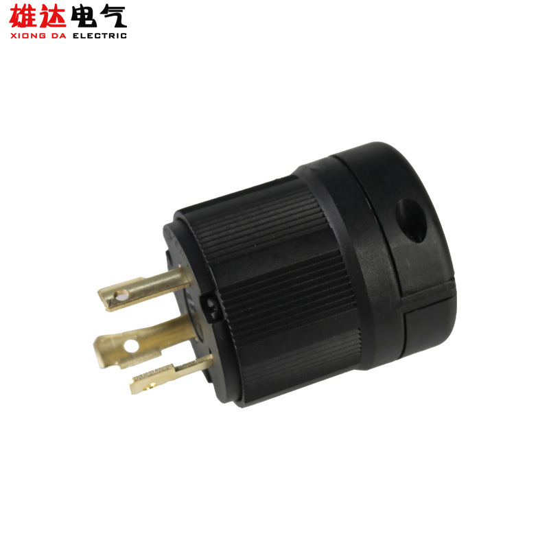 雄达/XIONGDA 自锁式防松工业插头 NEMA美标电源插头 L6-30P 美规