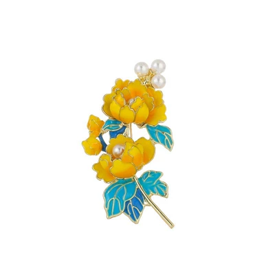 Painted Flower Pin Corsage — Yaxa sancaqları
