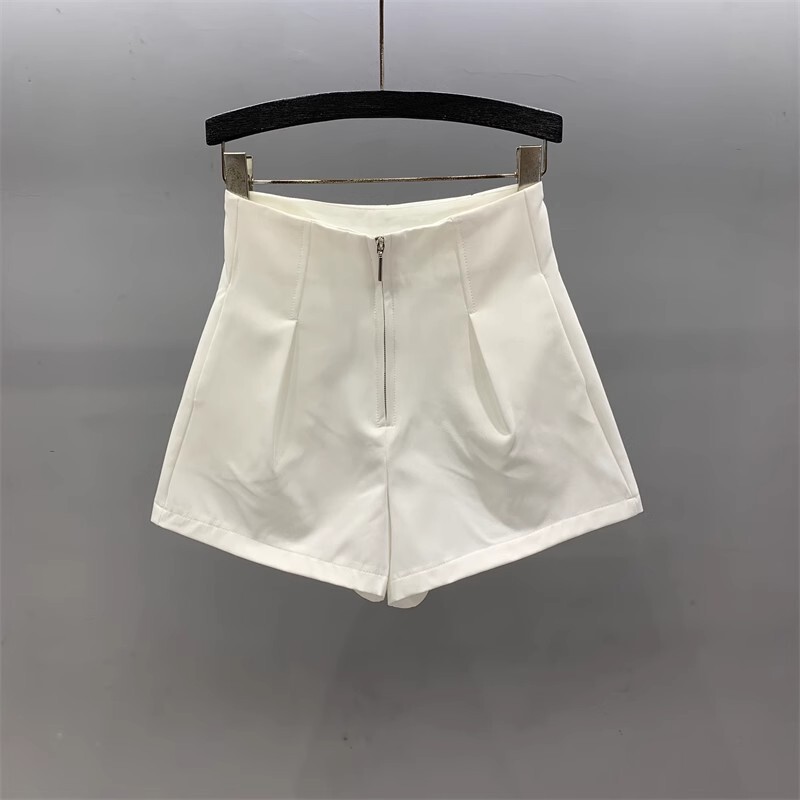 White Suit Shorts Women's Loose A- shape High Waist Slimming 2025 Summer New All-match Outer Wear Casual Wide-leg Pants White Suit Shorts Women's Loose A- shape High Waist Slimming 2025 Summer New All-match Outer Wear Casual Wide-leg Pants