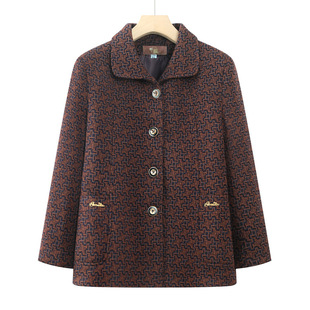 Old people's autumn coat grandma's lapel coat 60-year-old 70-year-old mother's spring and autumn old lady's clothes