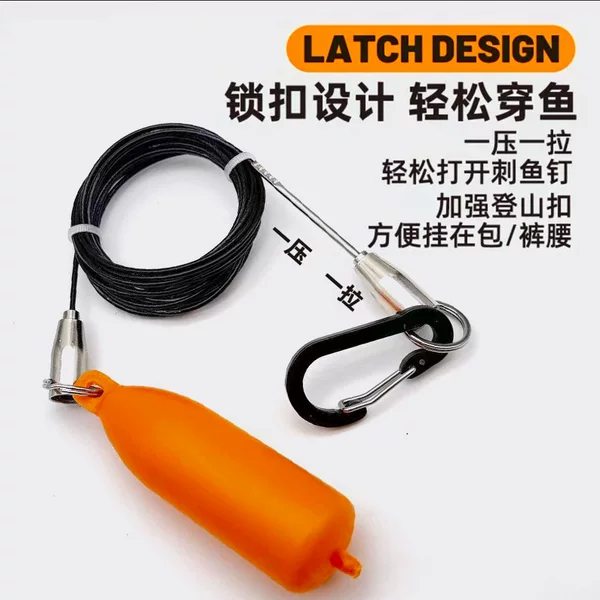 Portable Fishing Needle with Lock for Quickly Securing Fish, Suitable for Fishing with Lures and Fishing Line, with a Lock Buckle for Holding Live Fish