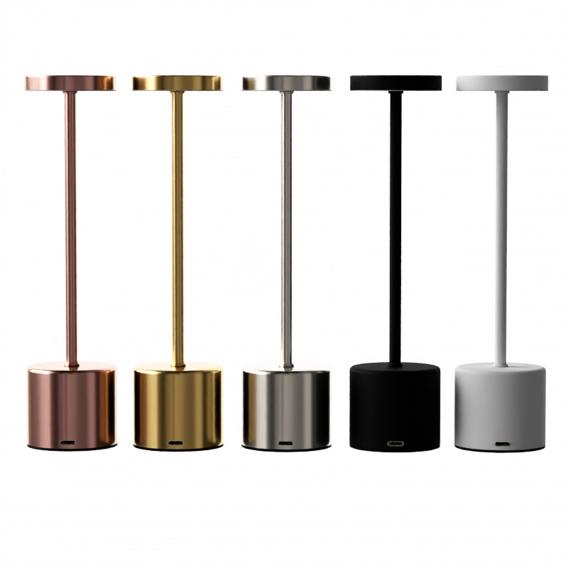 Luz de mesa de metal LED recargable luz de mesa táctil atmósfera de restaurante pequeña personalizada acrílica luz de noche personalizada