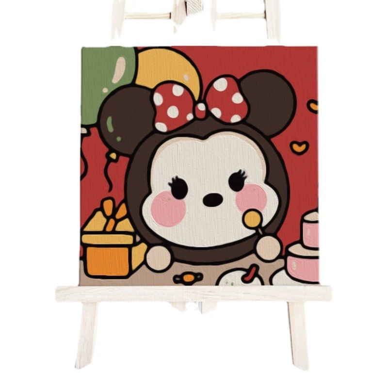 Набор для творчества: цифровая живопись маслом, 20*20 см, акриловые краски, картина в стиле мультфильмов, декоративная живопись, современный минималистичный стиль