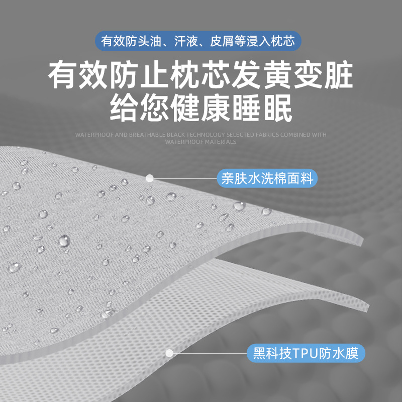 Cubierta protectora de aislamiento de núcleo de almohada de algodón, hogar, anti-saliva, aceite para la cabeza, sudor, almohada, funda de revestimiento, toalla de almohada personalizada
