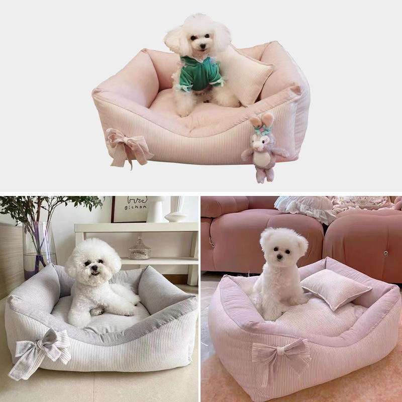 宝麗珍の新型綿麻犬の巣はペットのマルジス西施の四季の猫の巣insを分解して洗うことができます。|undefined