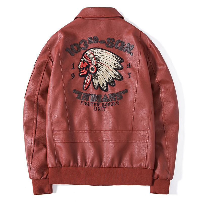 Ανδρικά ρούχα υψηλής ποιότητας όρθιο γιακά κεντημένο δερμάτινο μπουφάν μοτοσικλέτας ανδρικό κοντό στυλ μοντέρνο μάρκα όμορφο λεπτό δερμάτινο τζάκετ μοντέρνο_voghion.com