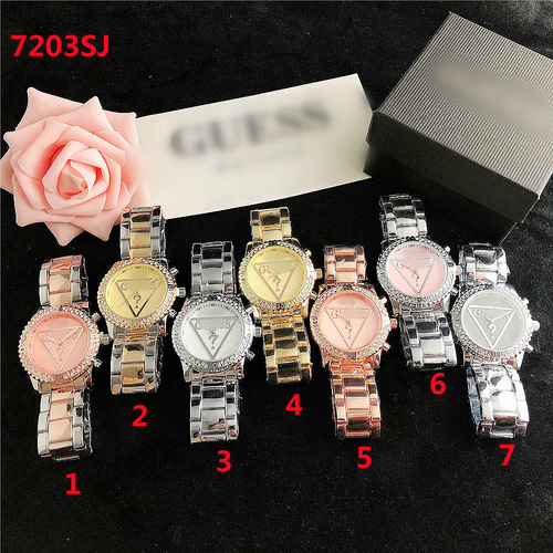 European and American simple and fashionable women's watch Cross-border rhinestone steel band quartz women's watch