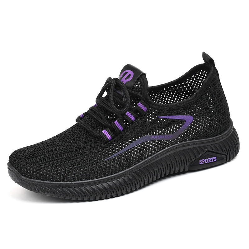 Viejos zapatos de tela de Beijing deportes casuales de invierno zapatos de terciopelo femeninos negros suaves cómodos cocina calentamiento zapatos de madre