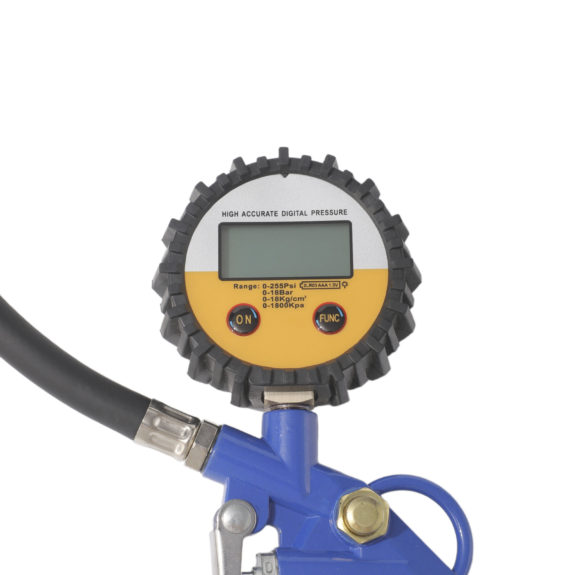 Air pressure gauge, tire pressure gauge, high-precision air inflating head with pressure gauge, car tire monitor, electronic air gun, inflating nozzle