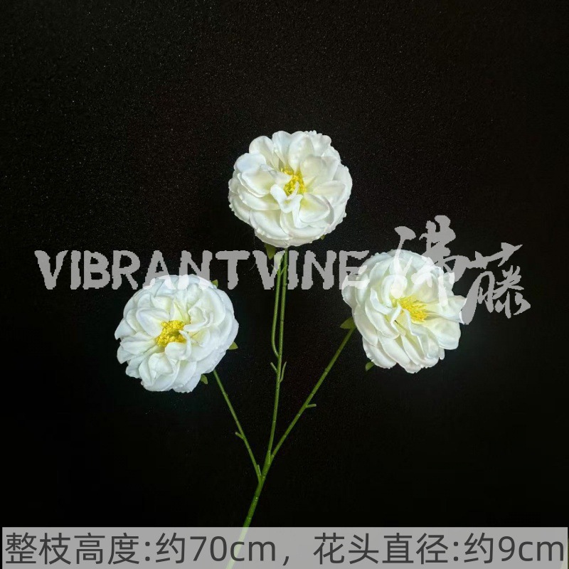 Arreglo de flores de guía de diseño de bodas blanco Arreglo de flores de guía Sala de estar del hotel Decoración de flores falsas Fábrica de flores artificiales al por mayor