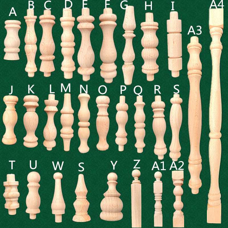 European Furniture Decoration Small Roman Column Cylindrical Car Wooden Gourd Column Wine Cabinet Gallery Bridge Column Decorative Fence