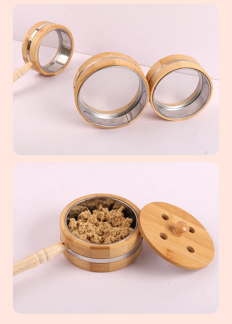 Bamboo Moxibustion Box Ge Jiu Bao with Lid and 500g Moxa Wool for Home Du Mai and Navel Warming Therapy preparation