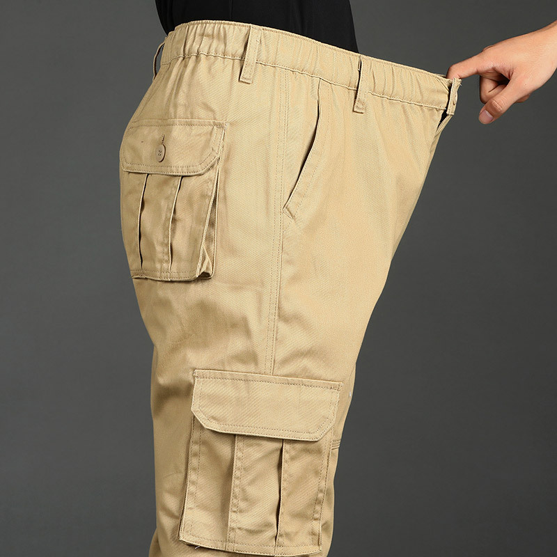 Overol-frontera especial de los hombres multi-Bolsillo sueltos pantalones casuales resistentes al desgaste pantalones al aire libre comercio exterior más el tamaño de los deportes rectos