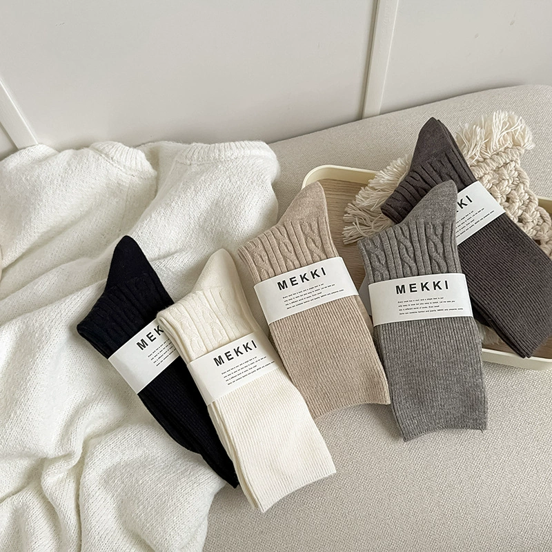 Demi-season classic colored cashmere, Korean style, mid-length