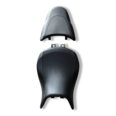Suitable for BMW R1300GS 2024-2025 Motorcycle Modified Front Seat Standard Lowering Cushion (Motorcycle cushion) - front-and-rear-seat-cushions-are-black-standard-seat