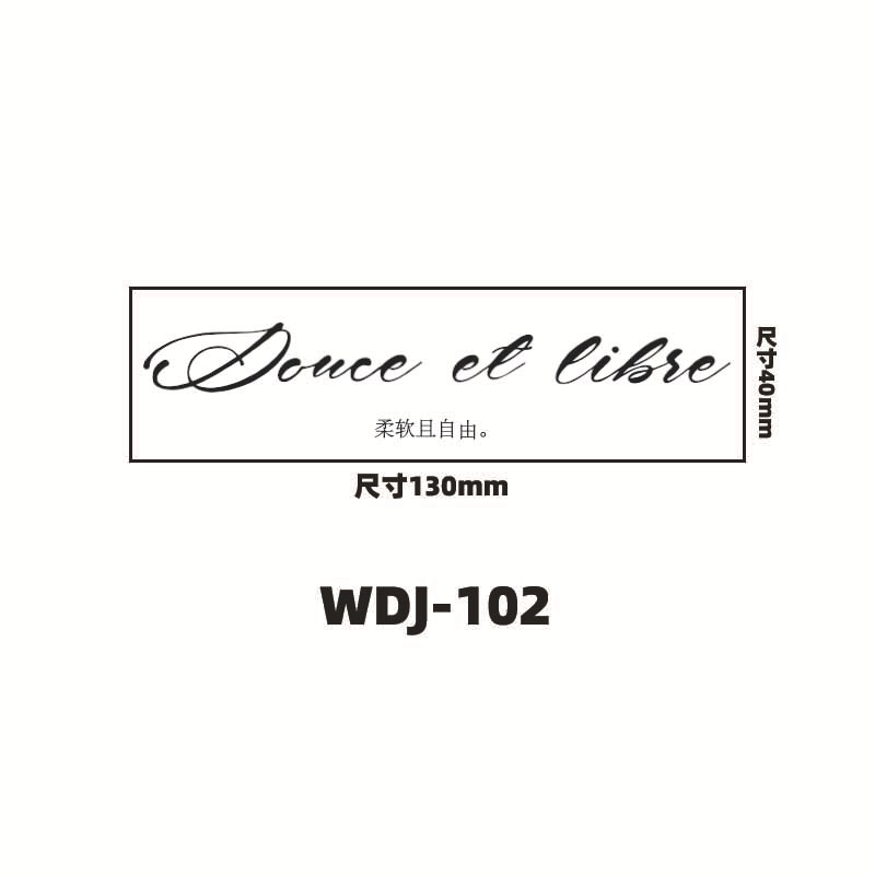 Jugo de hierbas pegatinas de tatuaje letras inglesas pegatinas de tatuaje de clavícula de la mano de espalda alta sensación impermeable a prueba de sudor semipermanente