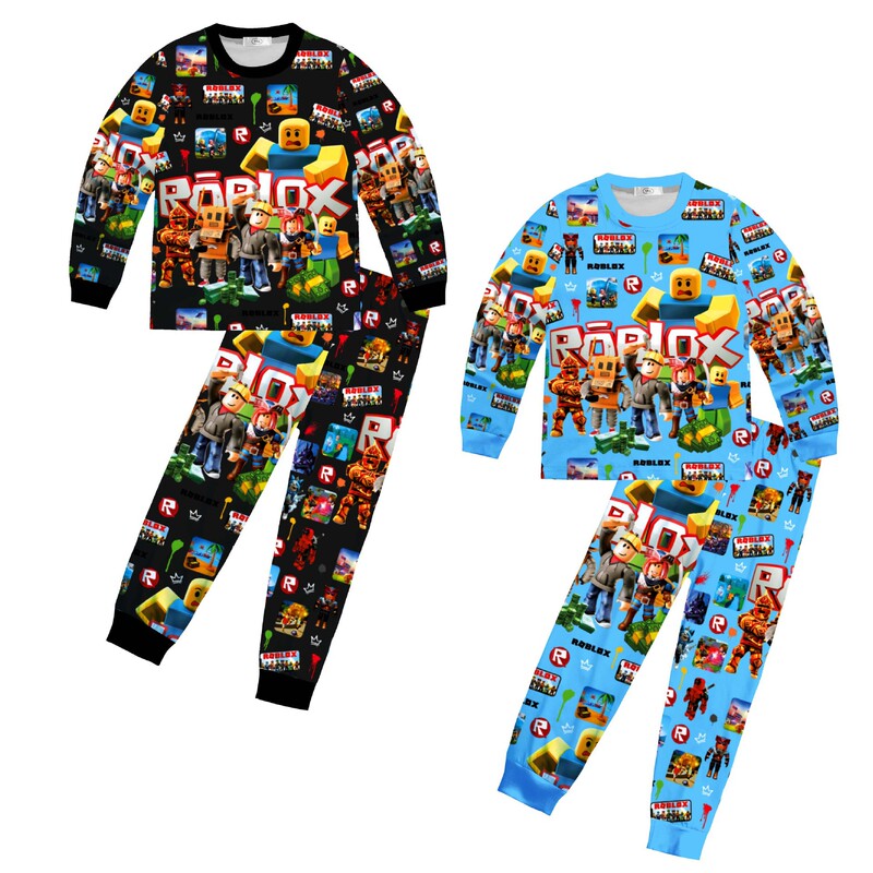 New Suit Roblox Roblox Boys Home Clothes Long-Sleeved + Pants Two-Piece Suit 81198