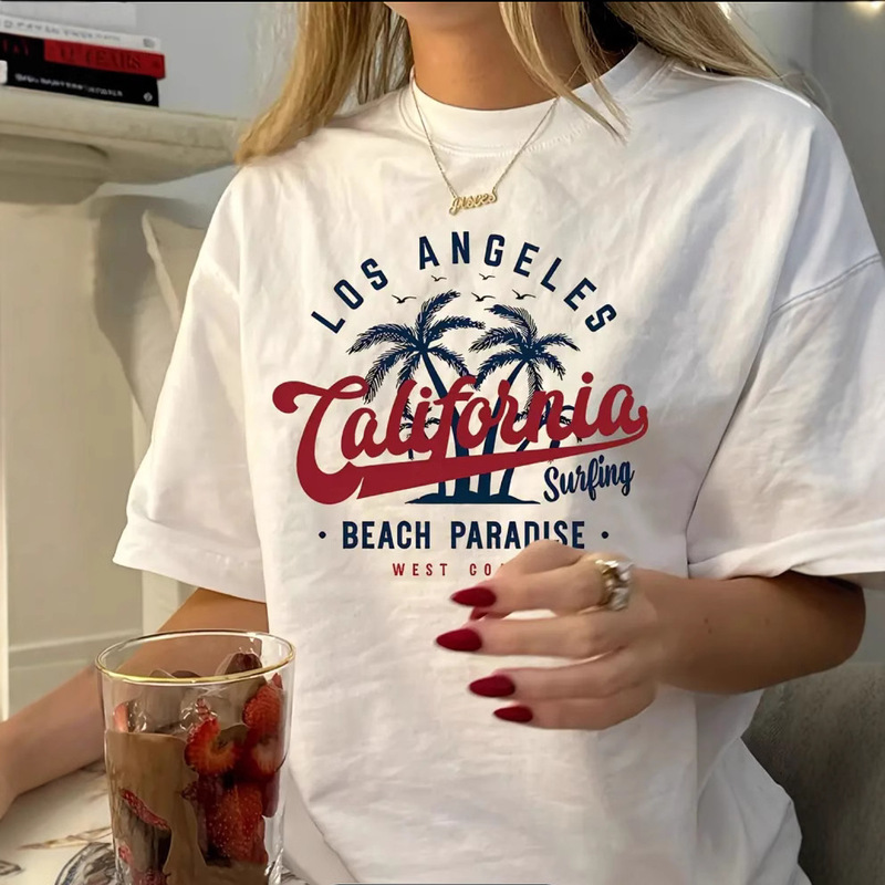 2025 Summer New Shoulder Cotton White Short-sleeved T-shirt Women's Loose All-match Shoulder Age-reducing Top