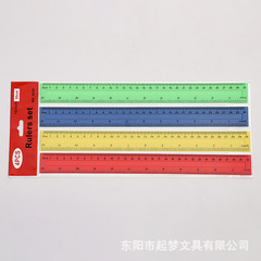 30CM4連実色凹尺プラスチック直尺広告定規直尺無ロゴ学生直尺メーカー卸売り