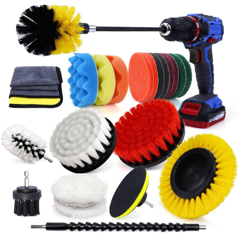 Multifunctional electric cleaning brush electric drill cleaning floor tile polishing polishing bathroom car tool brush