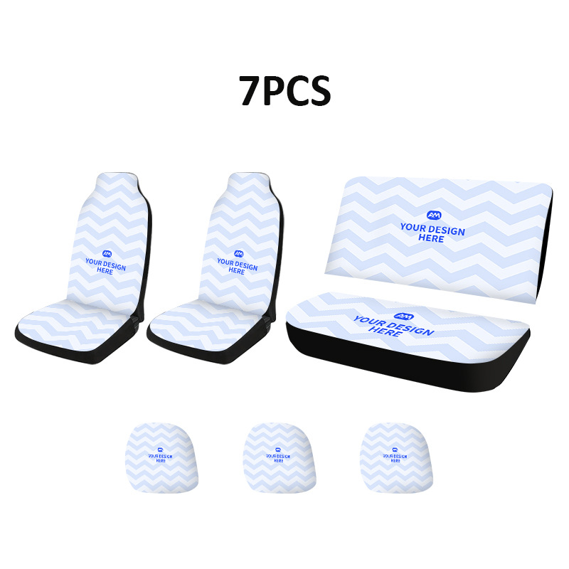 Seven-piece car seat cover set, all-season full-cover seat covers, car protective seat cushion covers, supports custom production based on provided designs