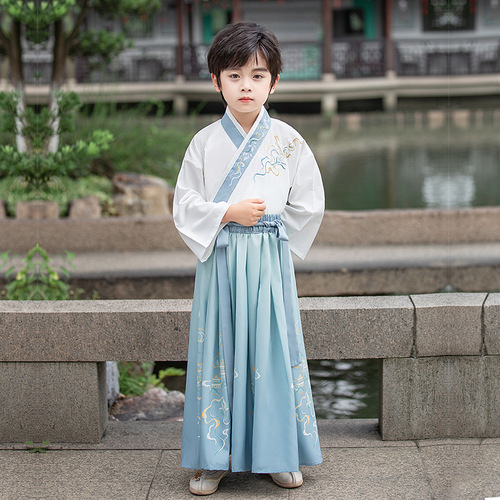 Boys Hanfu 2024 Spring and Autumn New High-end Chinese Style Children's Ancient Costumes Handsome Traditional Chinese Culture Performance Suits Wholesale
