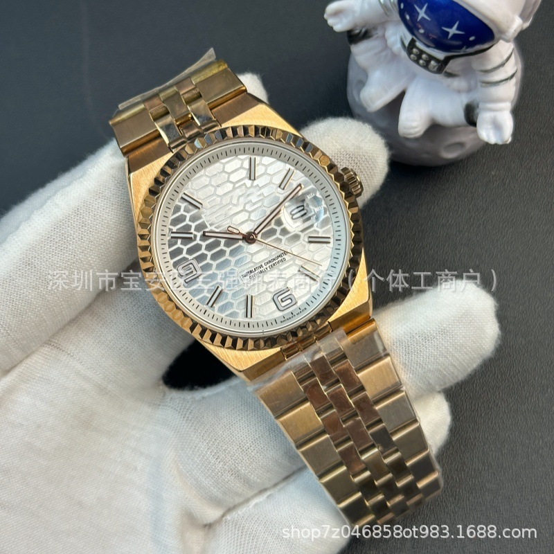 Transfronterizos relojes de hombre tipo 7315 nido de abeja tipo log reloj mecánico automático correa de acero luz nocturna al por mayor