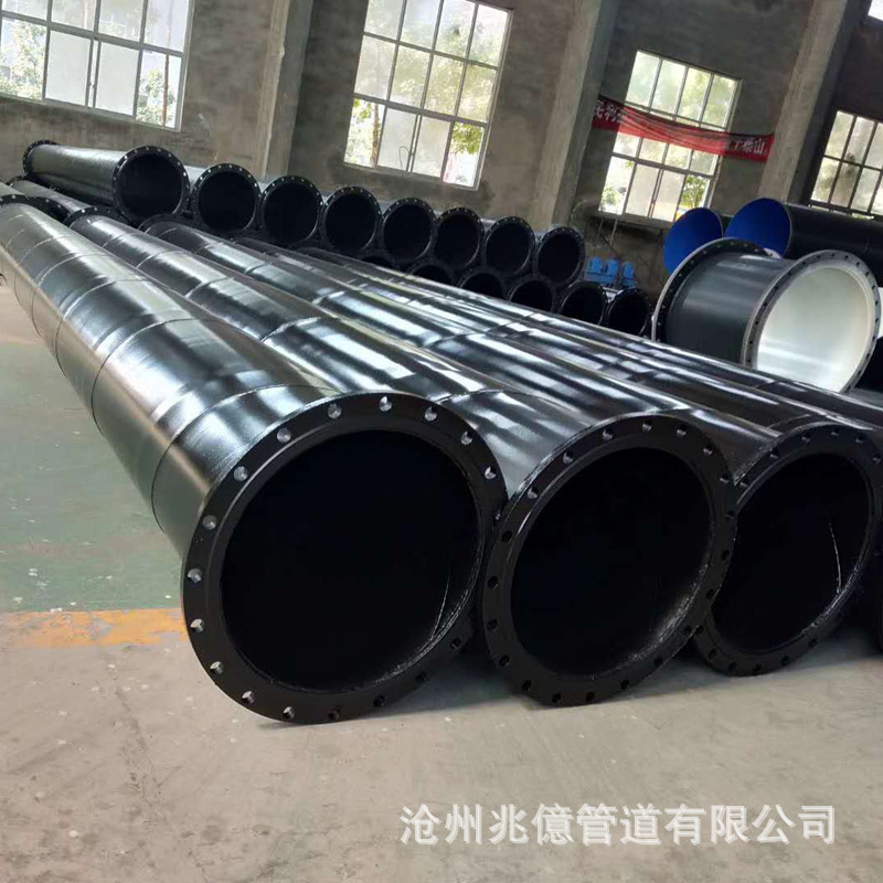 法兰连接矿用涂塑螺旋钢管 聚乙烯涂层给水矿用双抗涂塑复合钢管
