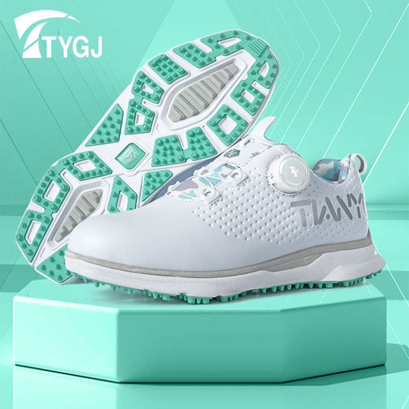 골프 신발 여성 골프 신발 미끄럼 방지 방수 업그레이드 노브 탄성 신발 끈 캐주얼 신발 여성 신발 도매