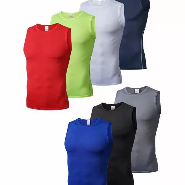 Cross-border Amazon Explosions Sports Breathable High Elastic Waistcoat Basketball Running Training Sweat-absorbent Fitness Clothes