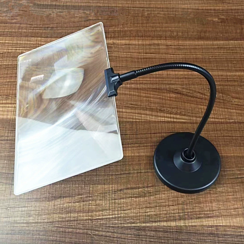 F8912T супербольшая высококачественная линза Френеля с белым светом, 4-кратное увеличение, настольная лупа для чтения