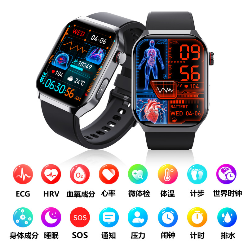 F700pro 血糖ウォッチ医療 ECG 心電図マイクロ健康検査血液成分 SOS Bluetooth 通話スマートウォッチ|undefined