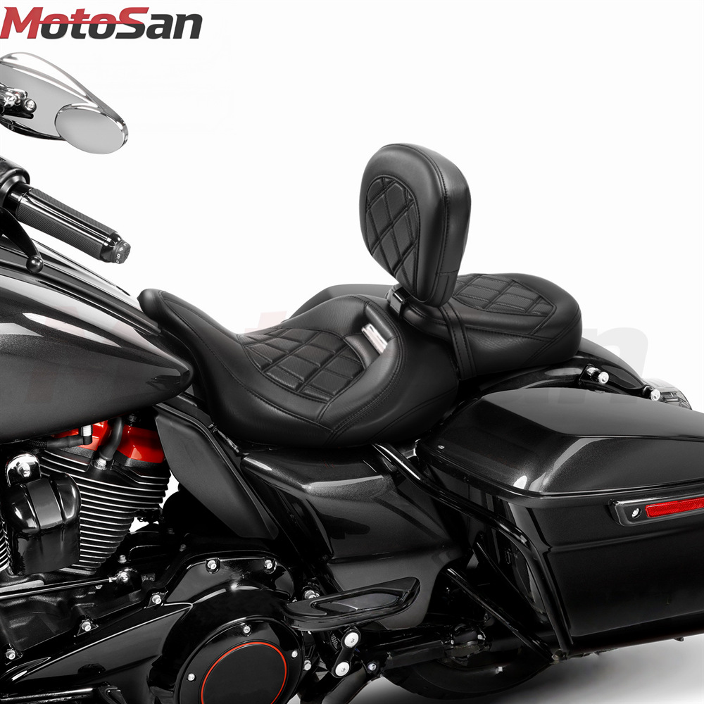 Suitable for Harley CVO Road King Street Glide 09-23 quick-release seat passenger and driver seat cushion front and rear