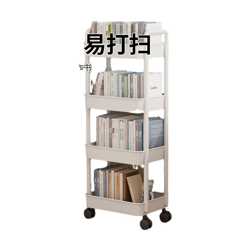 Estante de almacenamiento de carro cocina piso dormitorio multi-capa snack móvil baño Baño estante de almacenamiento