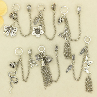 Xizang silver jewelry accessories safety chain bracelet diy crystal bracelet bracelet accessories ancient silver pendant tail chain accessories