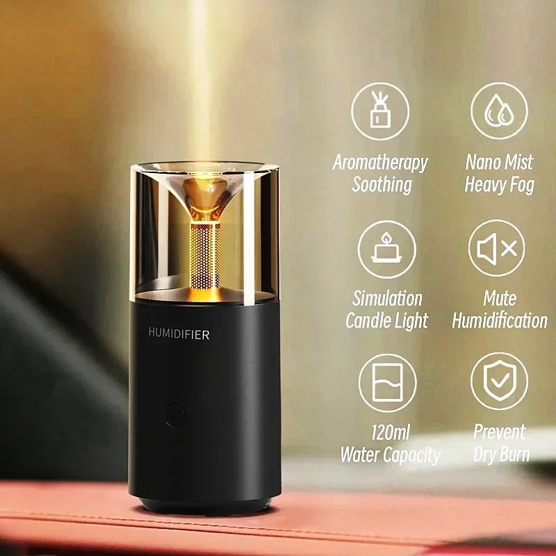家用车载迷你氛围香薰扩散器USB供电超声波喷雾电动精油扩散器|undefined