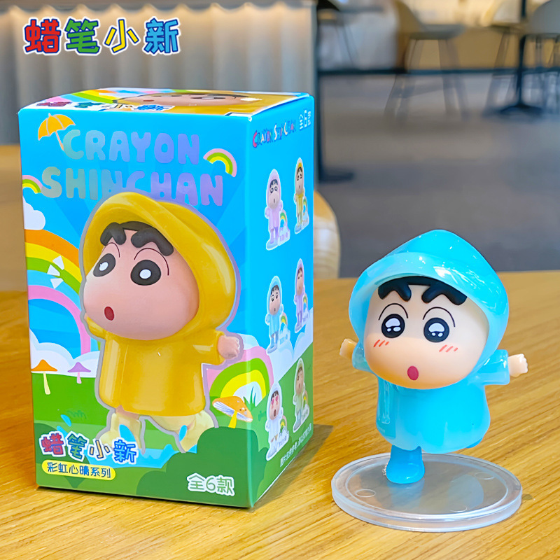 本物のクレヨンしんちゃんアニメトレンディなデスクトップ車の装飾品オフィスかわいいホーム漫画装飾ブラインドボックス|undefined