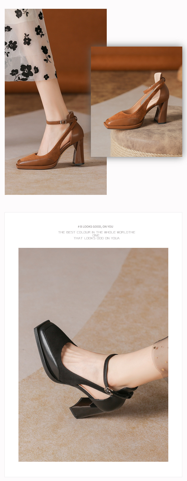 Sandales Y9530 imperméables à plateforme et talon bloc romain, style ajouré sur le côté, nouveauté été, à une bride, polyvalentes et élégantes, idéales pour les déplacements quotidiens et les occasions professionnelles._voghion.com