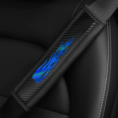 Cross-Border Hot-Selling Flame-Patterned: Seat belt shoulder pad