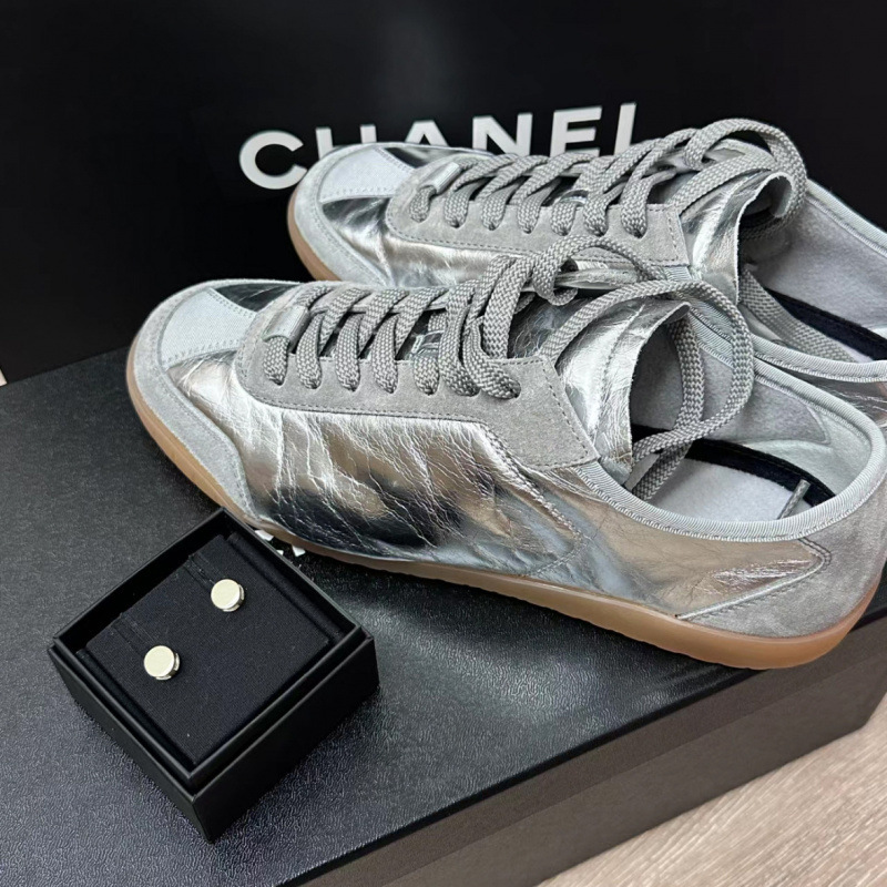 Sheepskin Version of Small Fragrant Style Genuine Leather Shoes Thick-Soled Silver Moral Training Shoes Women's Lace-Up Versatile Flats Casual Sports Sneakers Sheepskin Version of Small Fragrant Style Genuine Leather Shoes Thick-Soled Silver Moral Training Shoes Women's Lace-Up Versatile Flats Casual Sports Sneakers