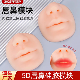 Tattoo Semi-Permanent Lip Bleaching Practice Lip and Nose Module Novice Puncture European 5D Stereo Artificial Lip Block Solid Lip Mold