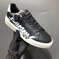 Мужские повседневные туфли (Balmain) кроссовки из крашеной кожи с граффити, универсальный спортивный стиль, размеры 38–46